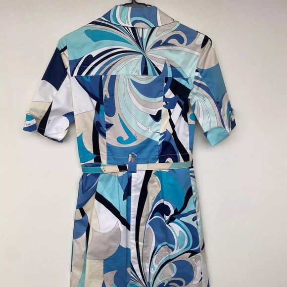 Emilio Pucci Shirt Dress Blue - Picture 2 of 5